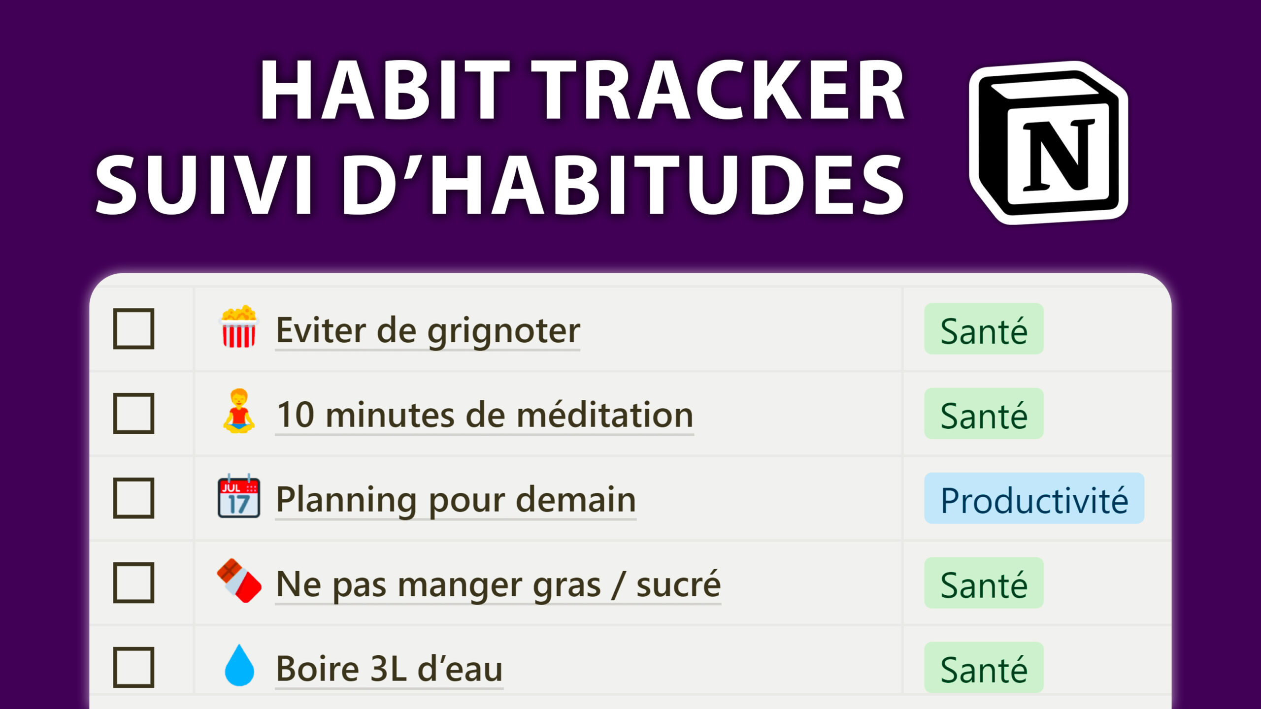 Suivi d'Habitude Notion