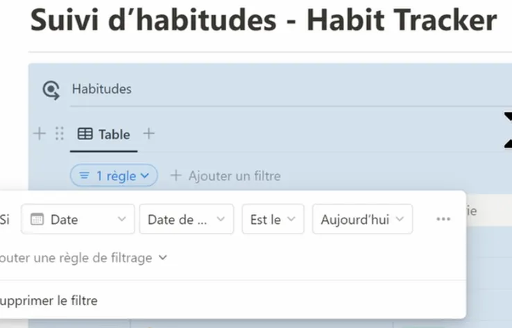 Suivi d'Habitude Notion