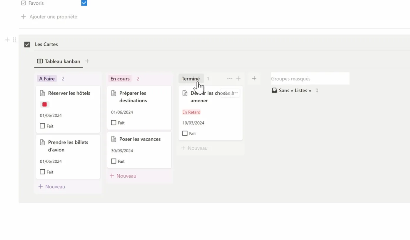 Trello dans Notion