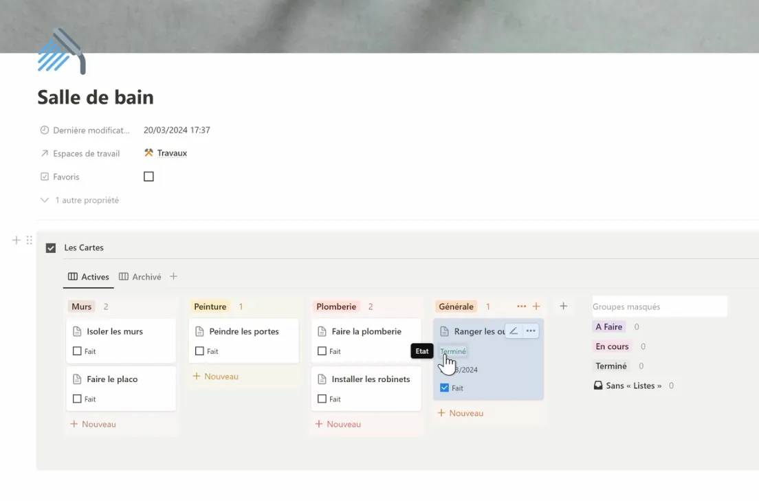 Trello dans Notion